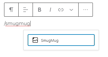 Adding the SmugMug block