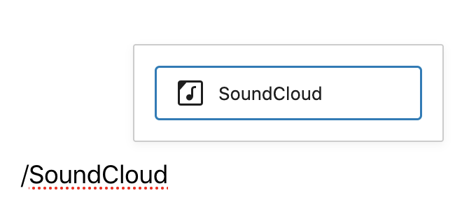 How to quickly add a SoundCloud block