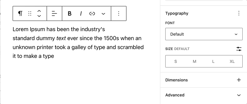 How to change font family on a block